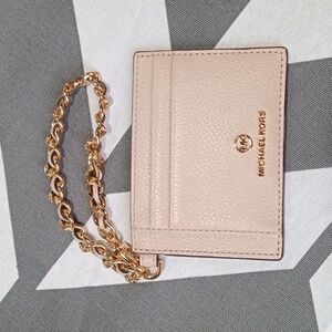 MICHAEL Michael Kors Jet Set Charm Small ID Chain Card Holder NEW